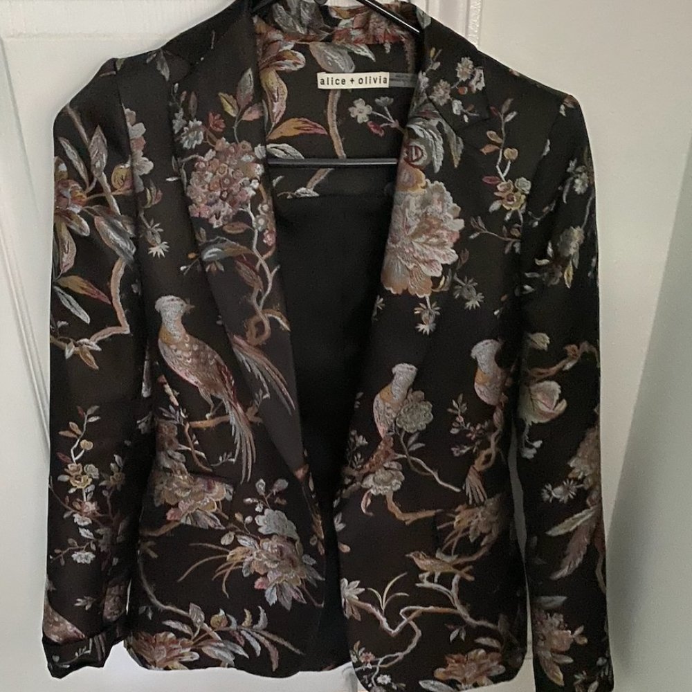 Alice and Olivia Silk blazer
